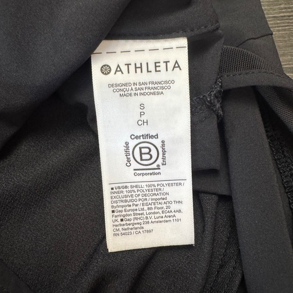 ATHLETA Mesh Racer Run Mid Rise 4" Short - Black - Small - Picture 8 of 8